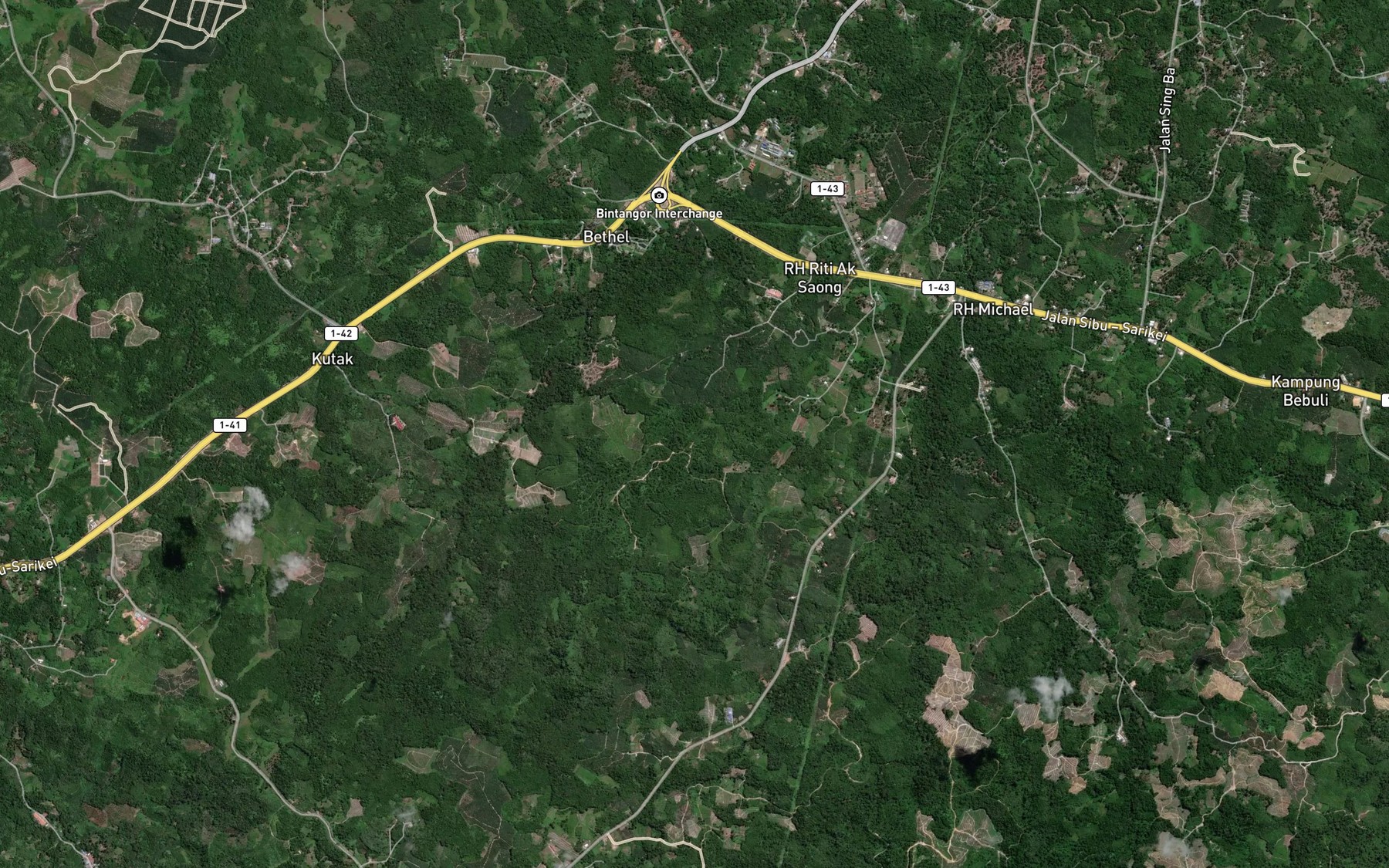 Satellite map of the Sungai Seteras