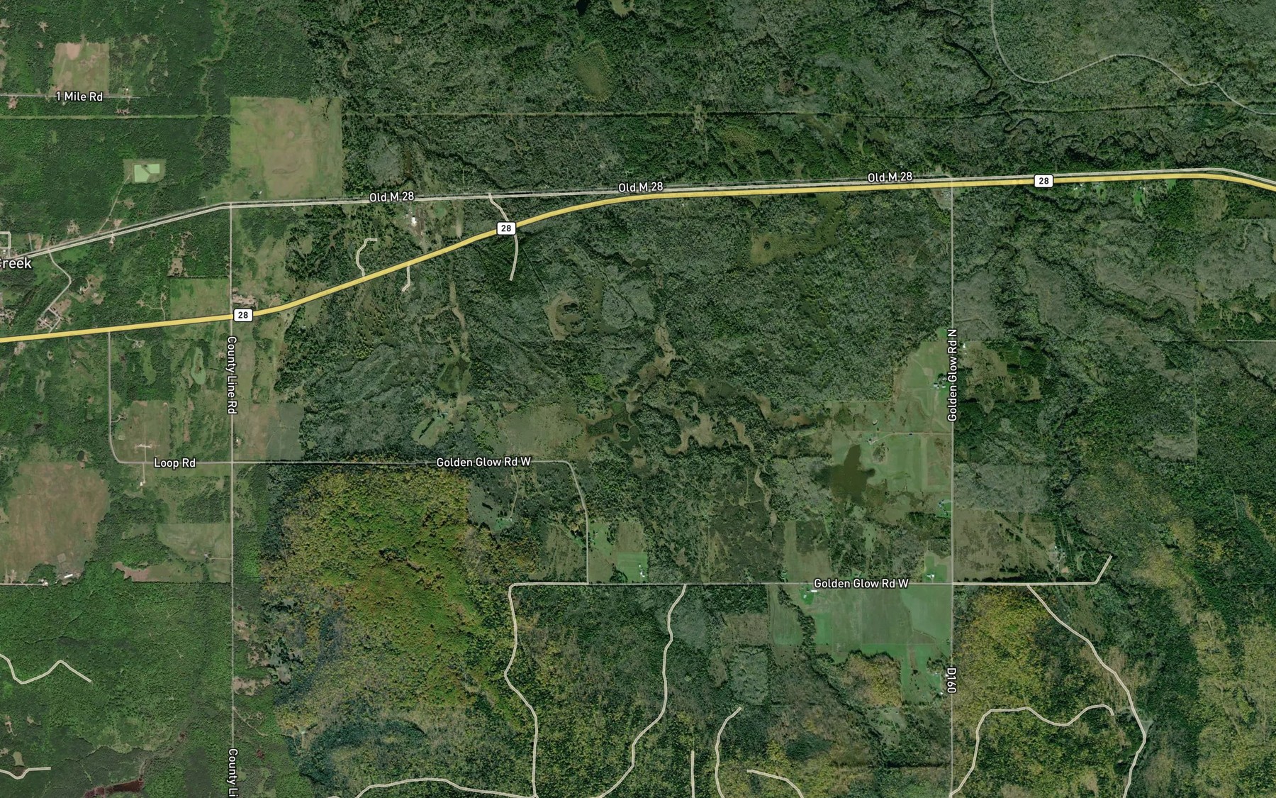 Satellite map of the Dorrie Creek