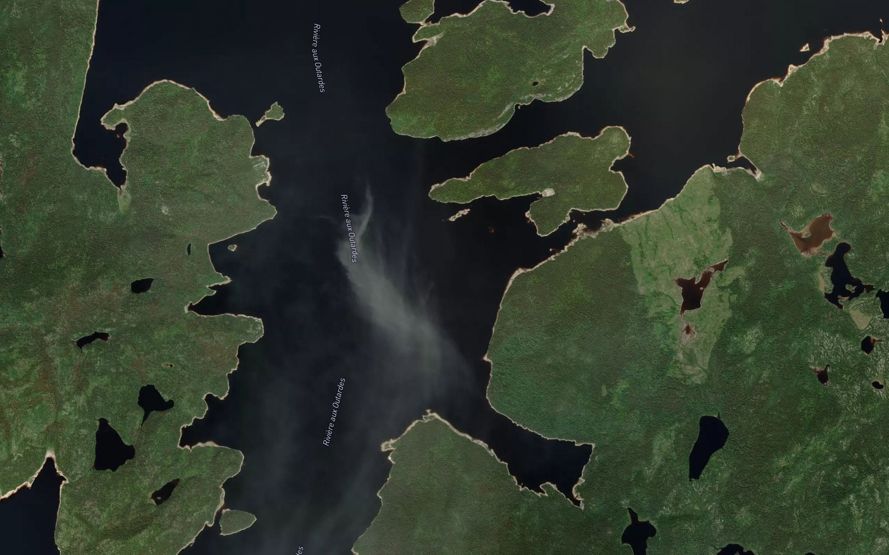 Satellite map of the Riviere Castoreum