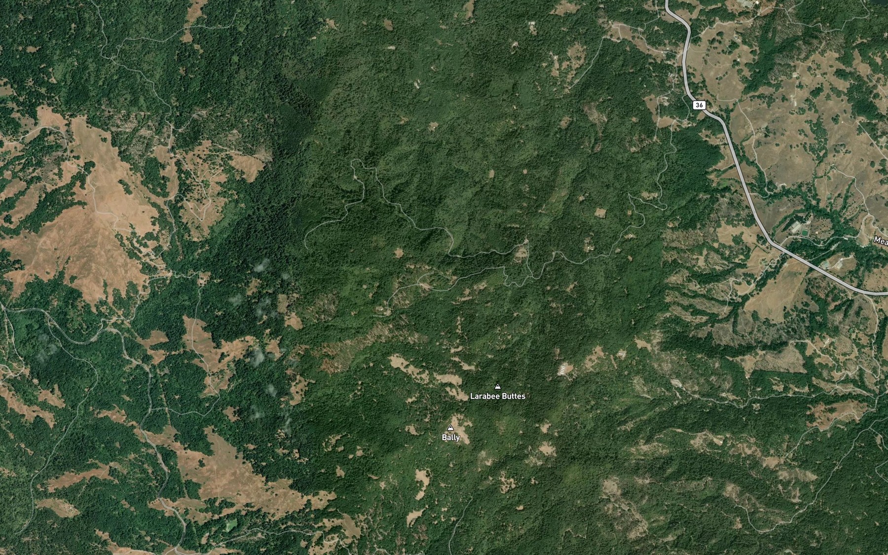 Satellite map of the Kergerson Lake