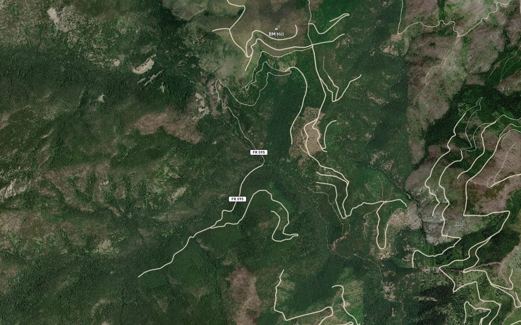 Satellite map of the Fox Creek