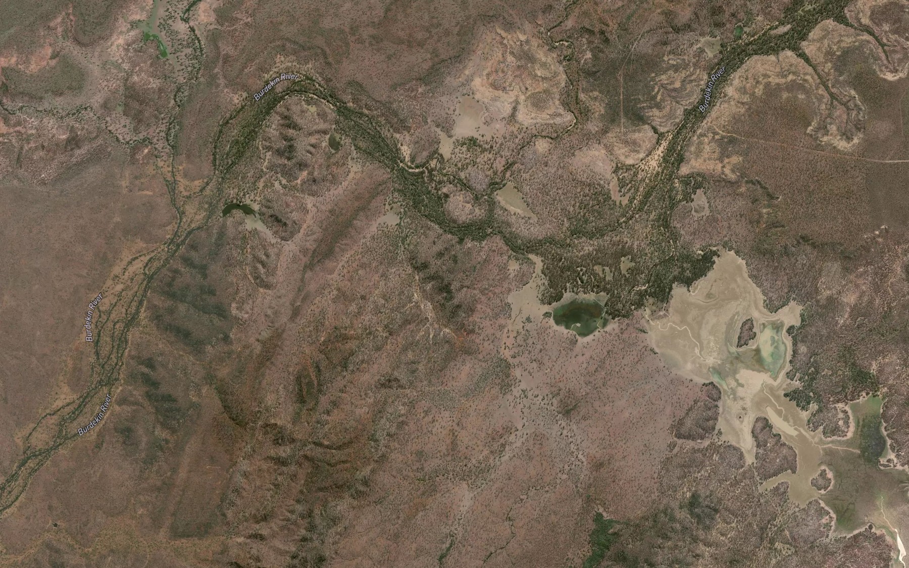 Satellite map of the Anthill Creek