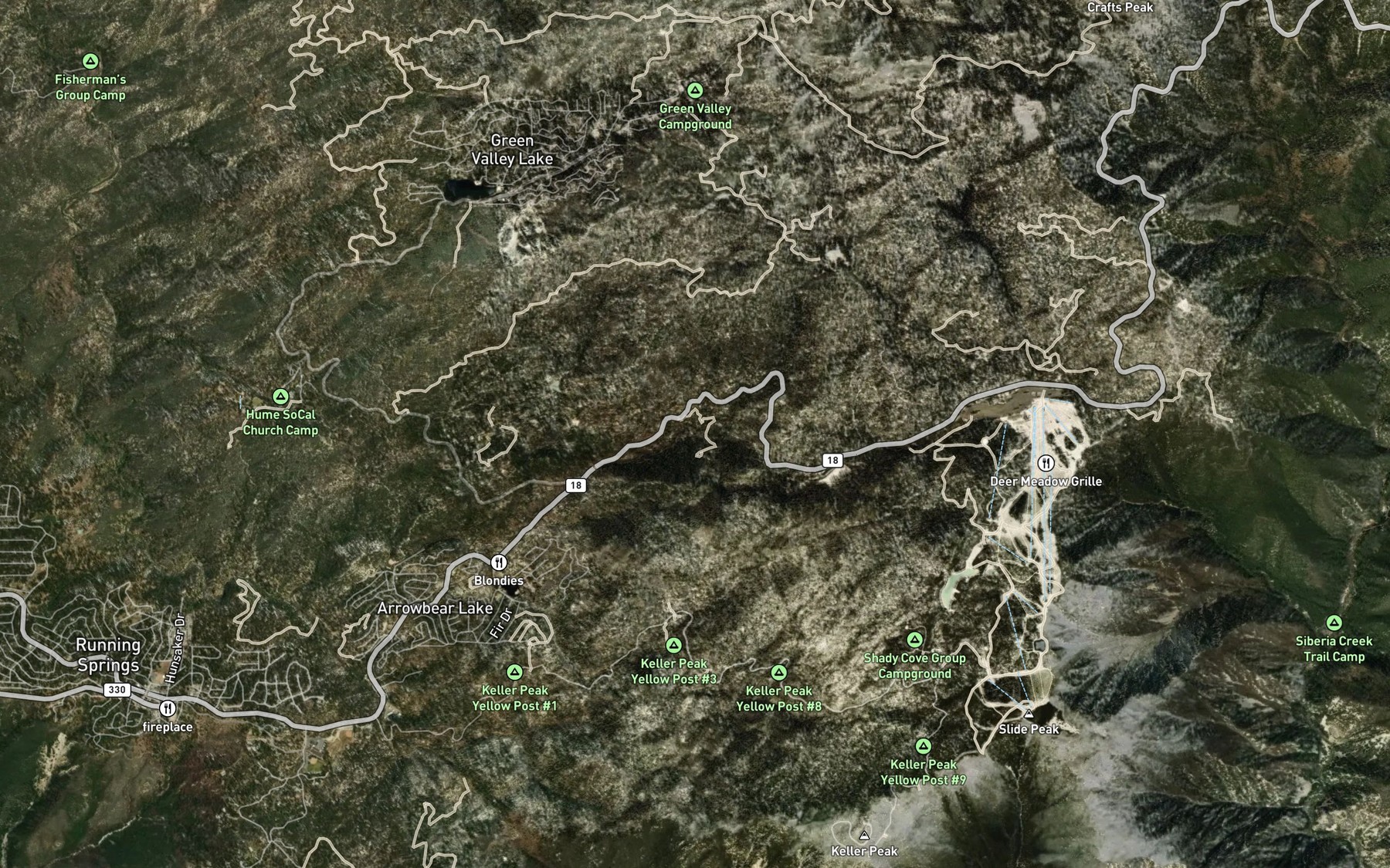 Satellite map of the North Fork Deep Creek