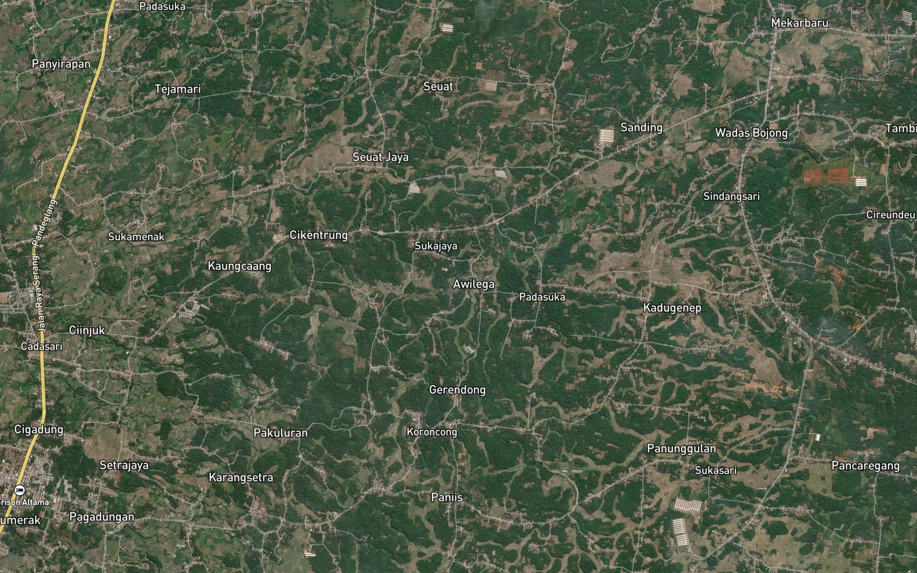 Satellite map of the Ci Kande