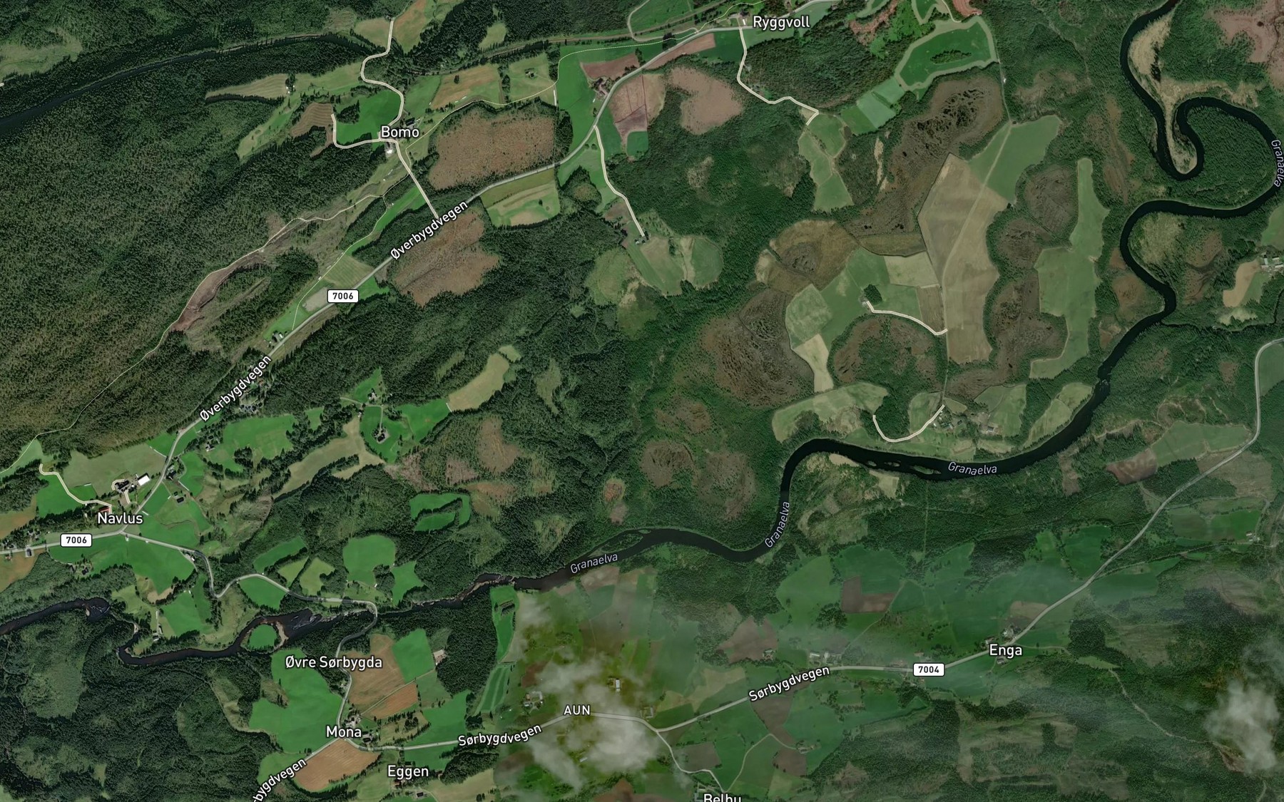 Satellite map of the Svartdalsbekken
