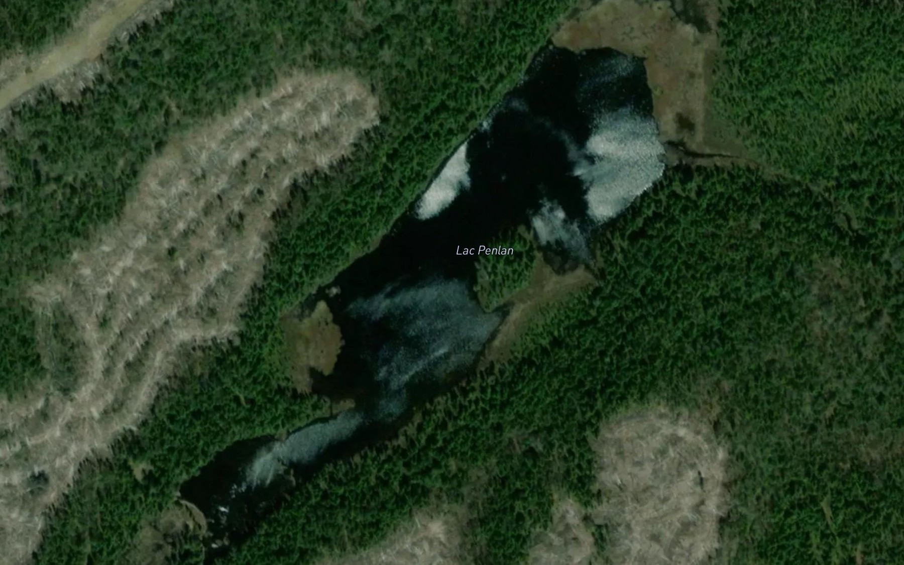 Satellite map of the Lac Penlan