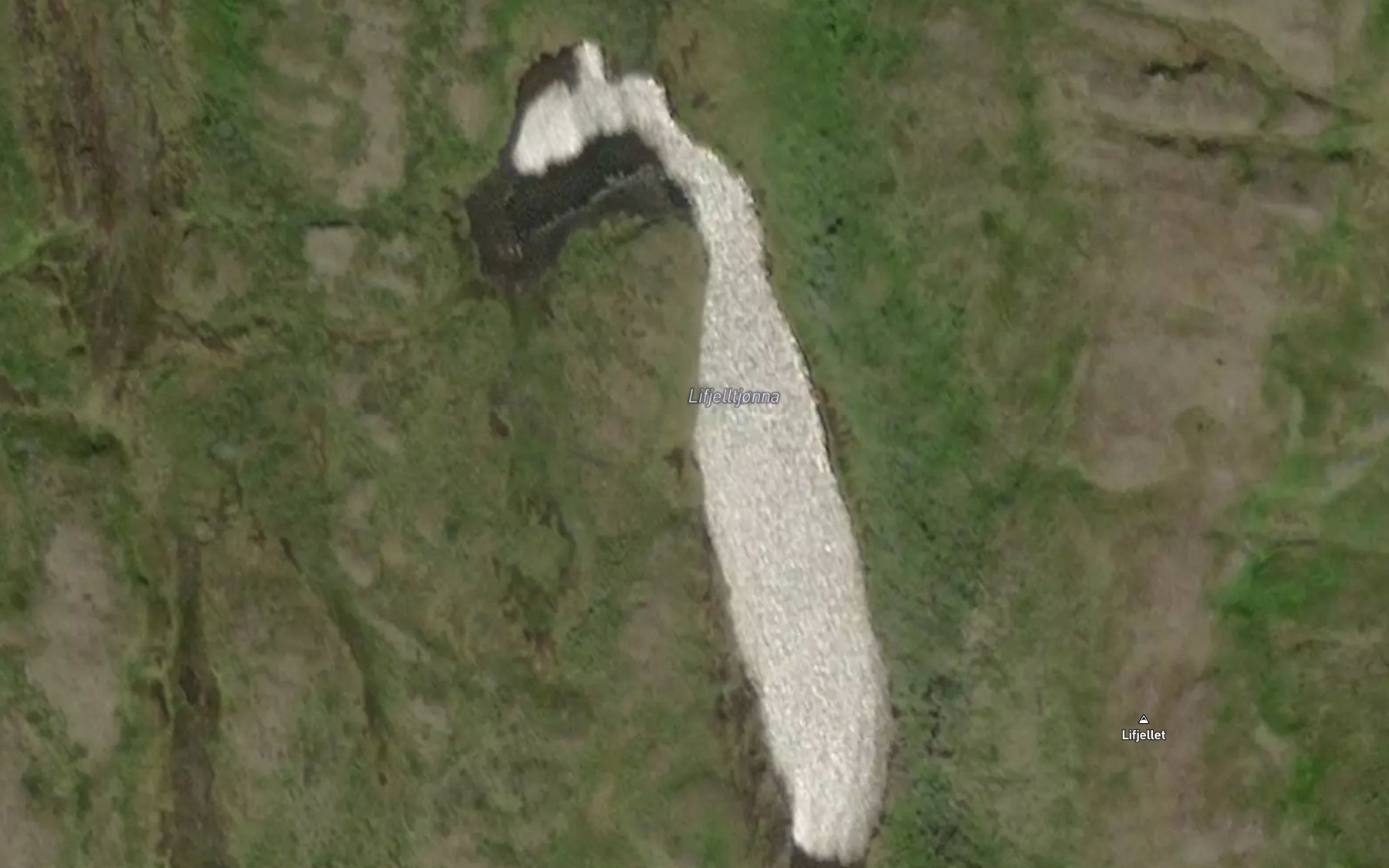 Satellite map of the Lifjelltjorna