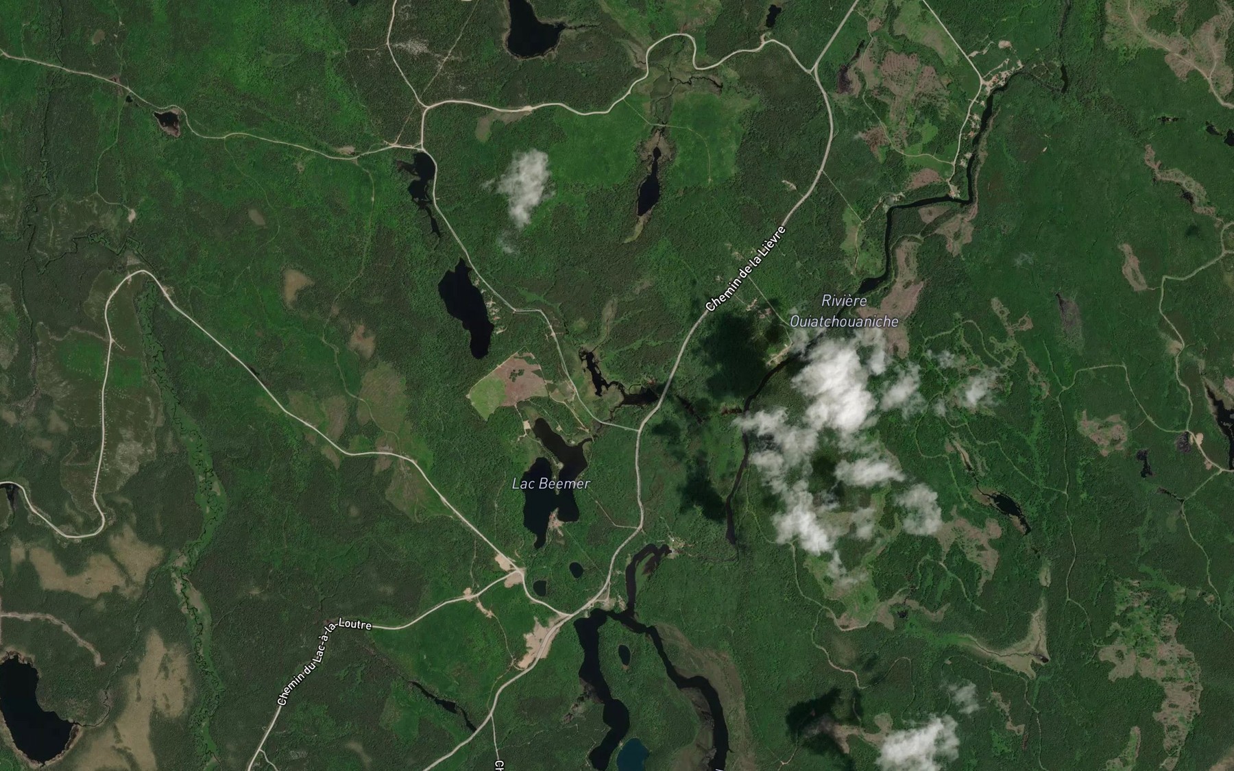Satellite map of the Lac a Aime