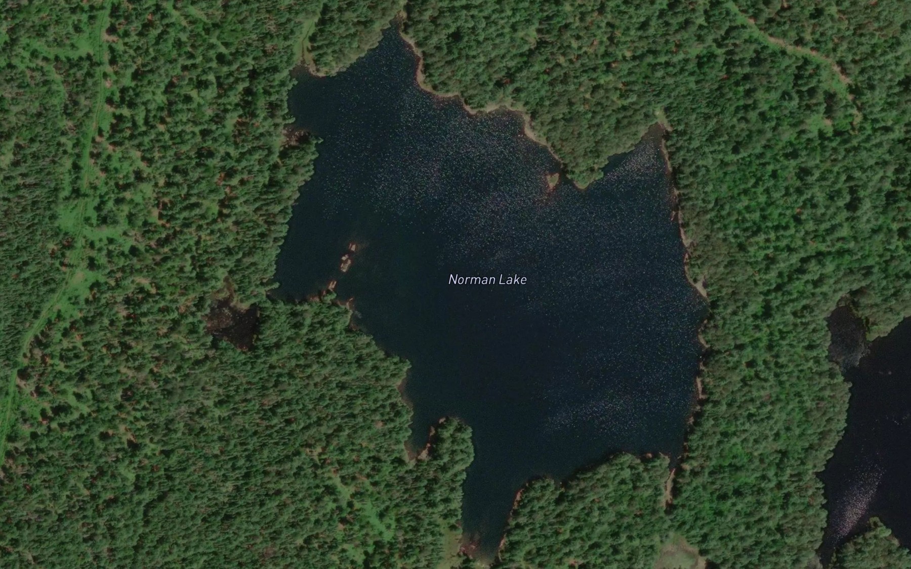 Satellite map of the Norman Lake