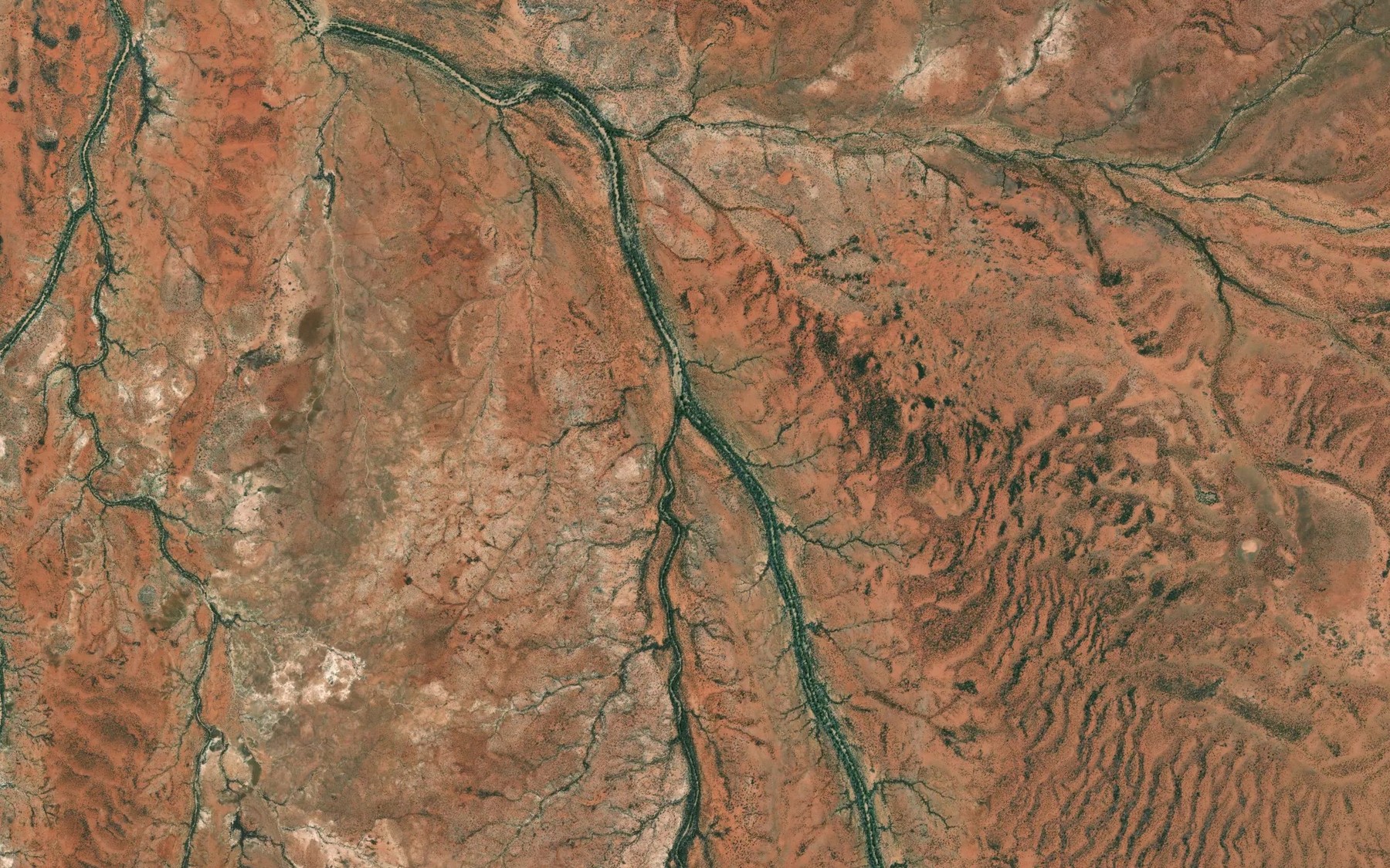 Satellite map of the Daurie Creek