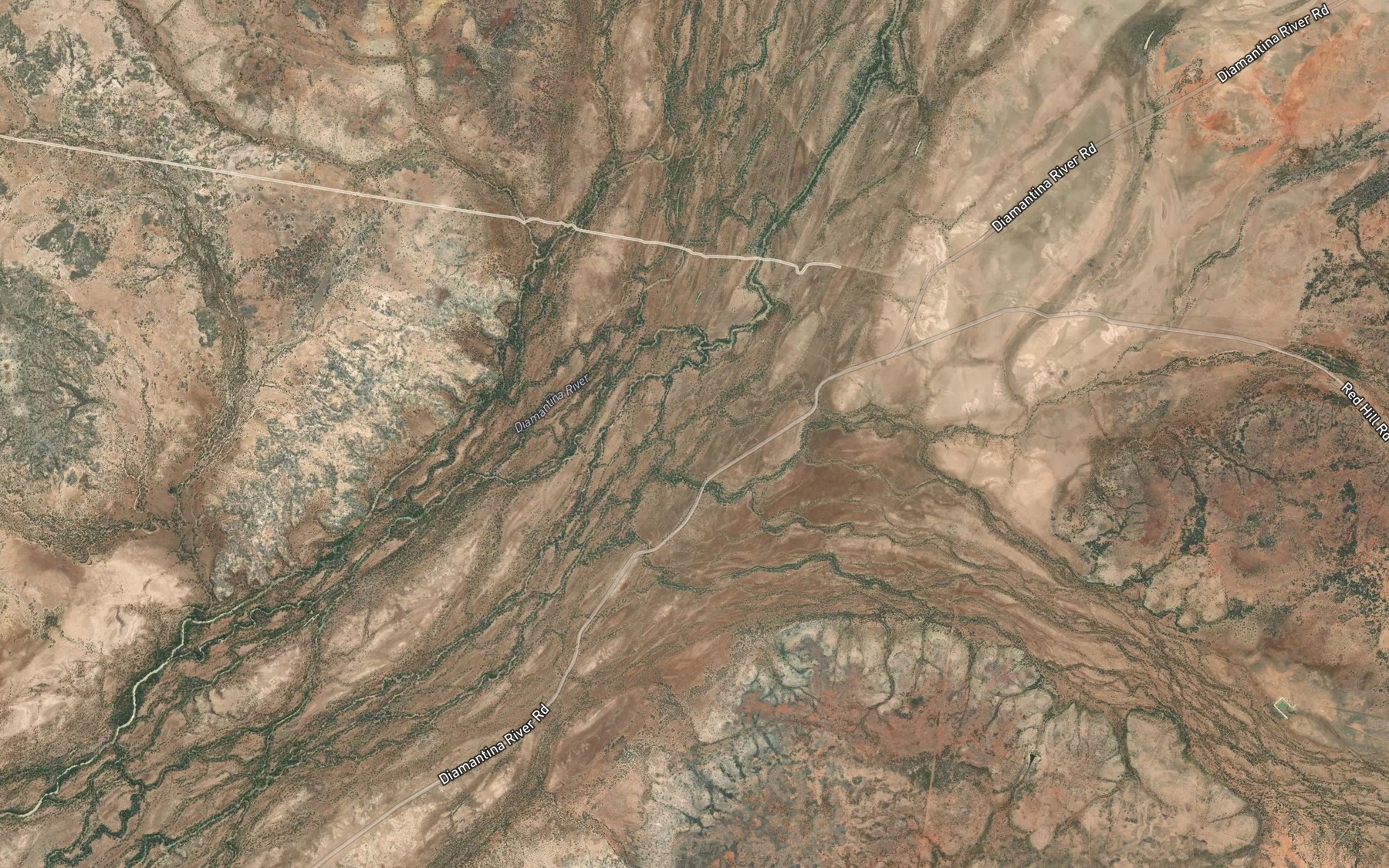 Satellite map of the Cameron Creek