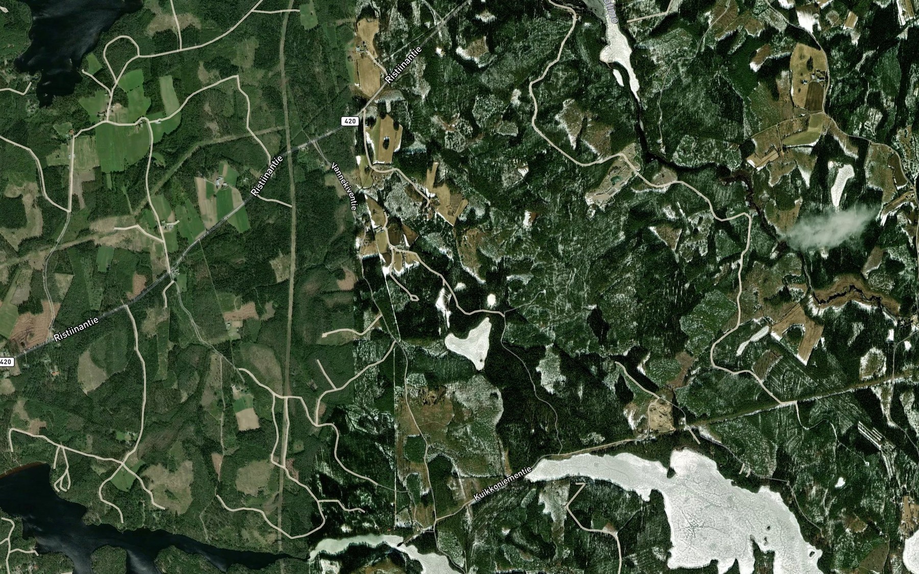 Satellite map of the Katajalampi