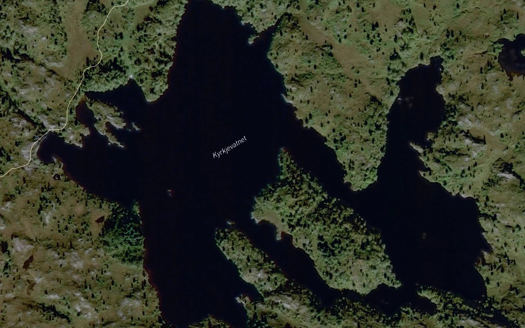 Satellite map of the Kyrkjevatnet