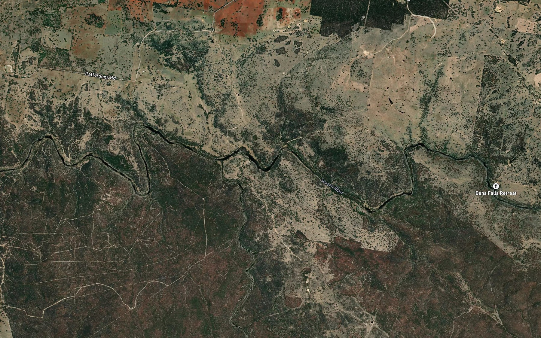 Satellite map of the Wellingrove Creek