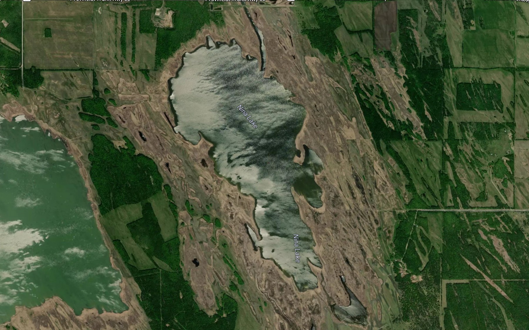 Satellite map of the Nina Lake
