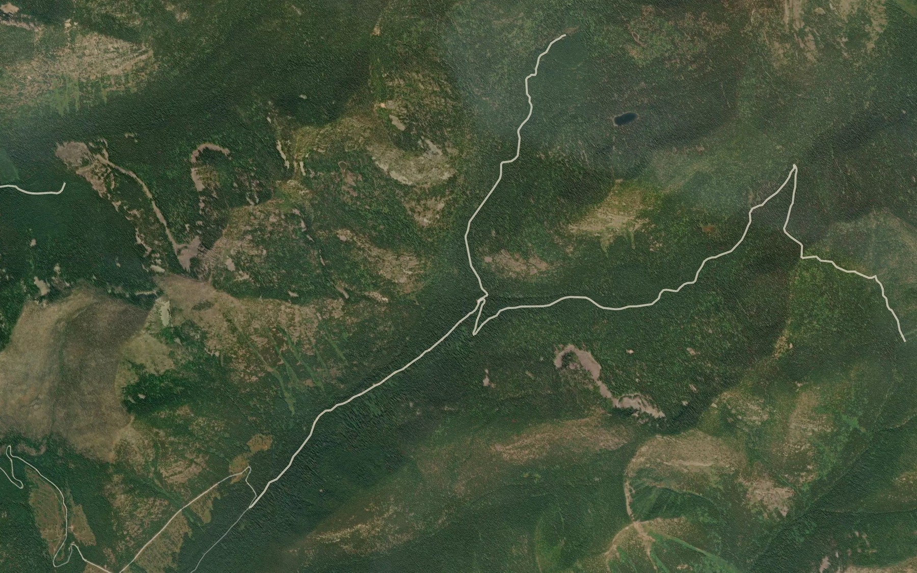 Satellite map of the Russky Creek
