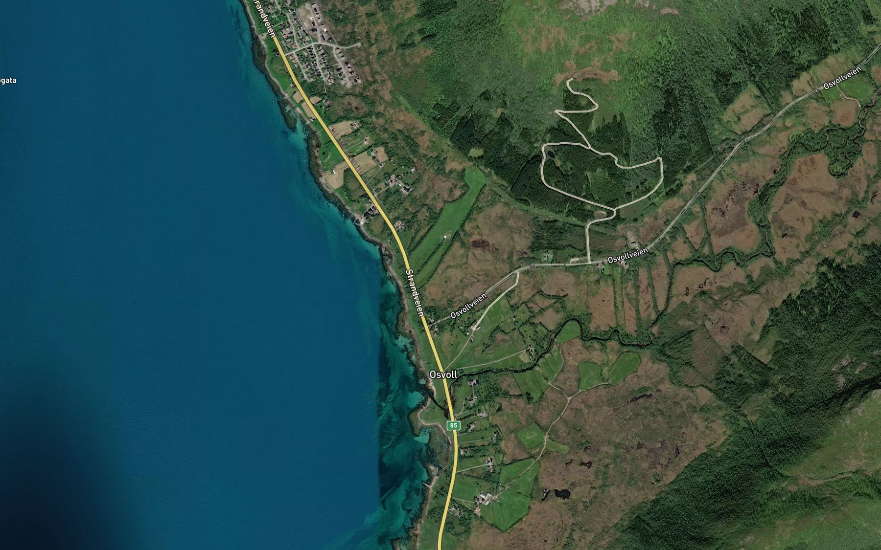 Satellite map of the Jordbekken