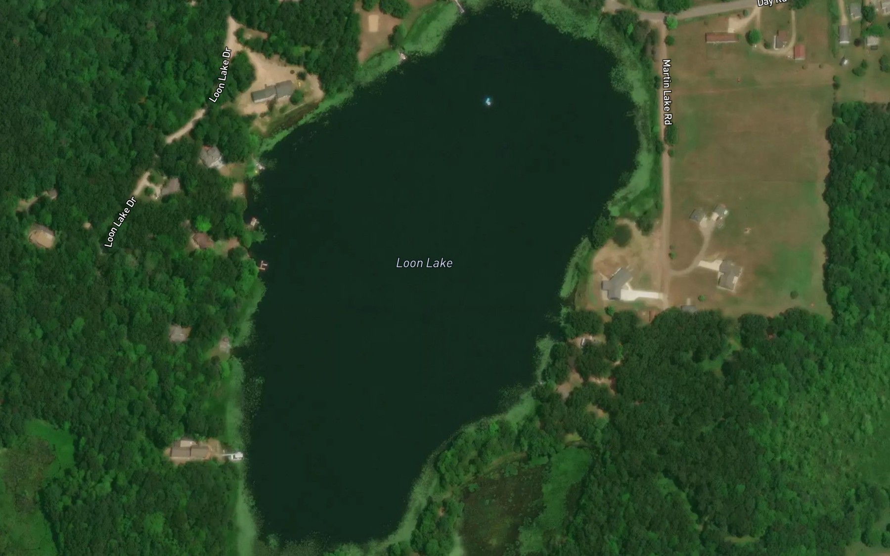 Satellite map of the Loon Lake