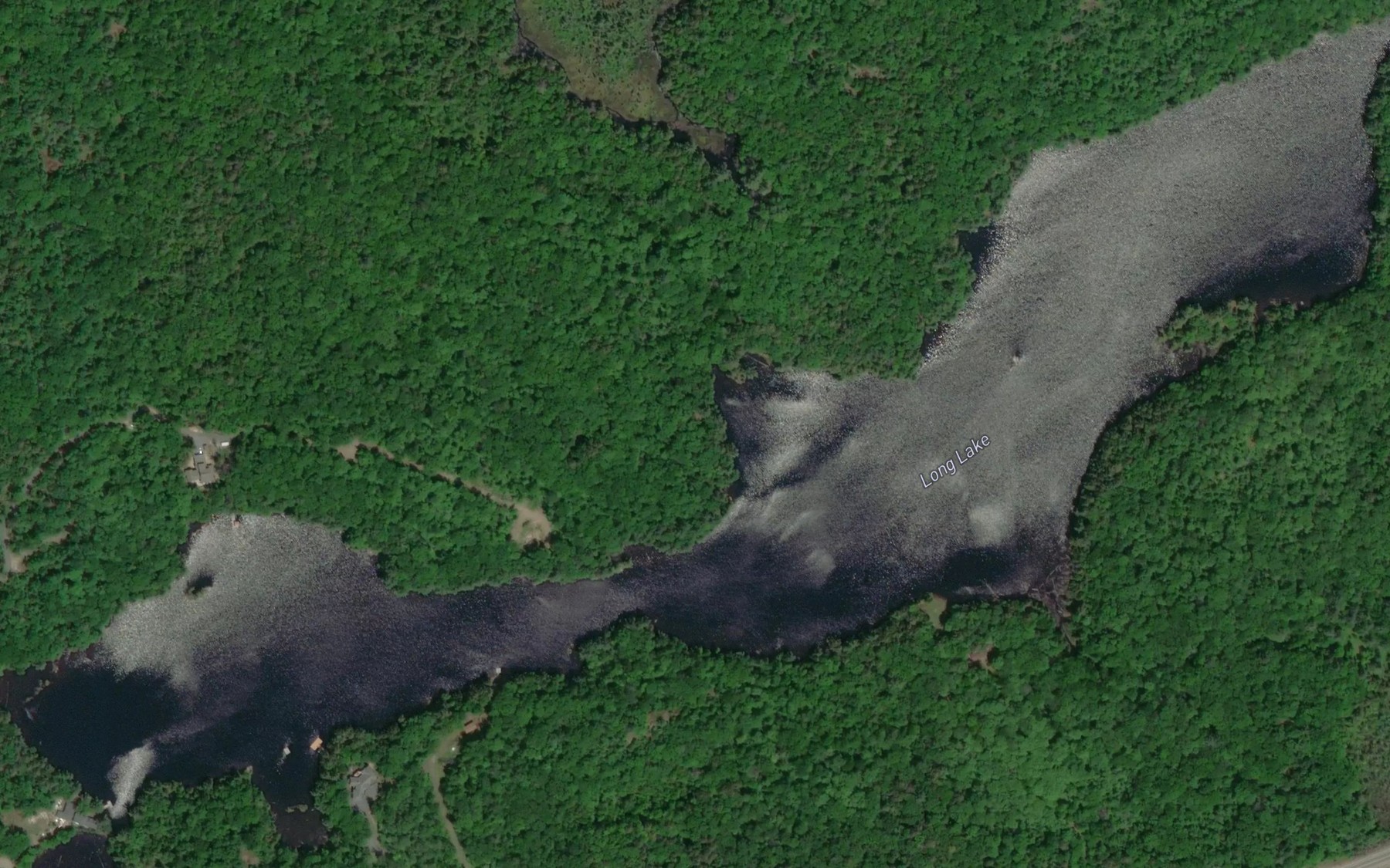 Satellite map of the Long Lake