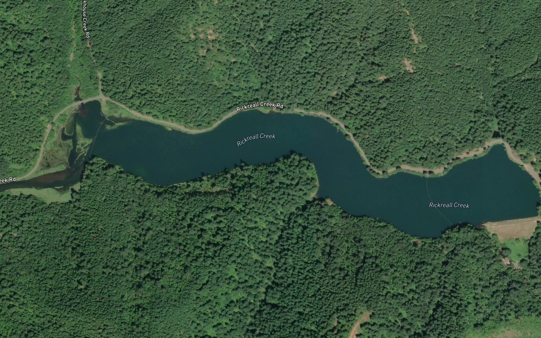 Satellite map of the Aaron Mercer Reservoir