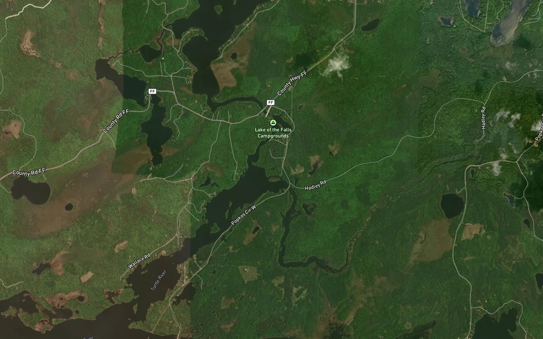 Satellite map of the Lipp Lake