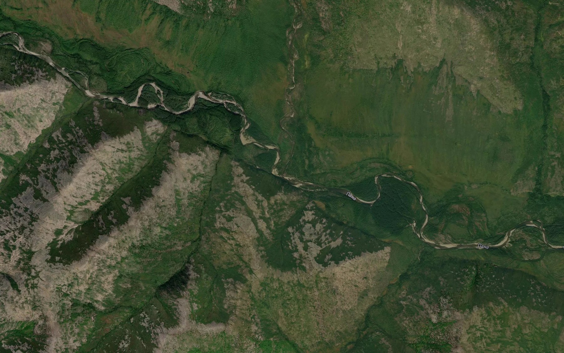 Satellite map of the Priyatnyy