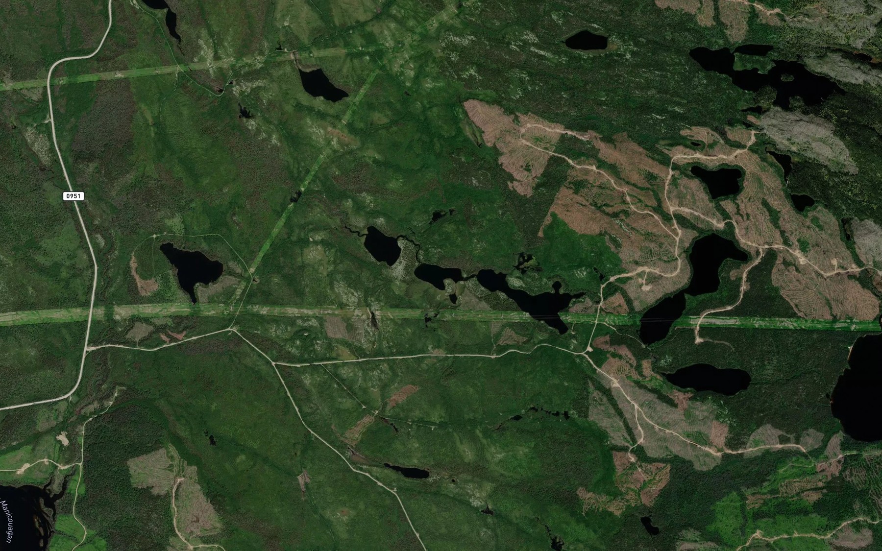 Satellite map of the Lac des Ericacees