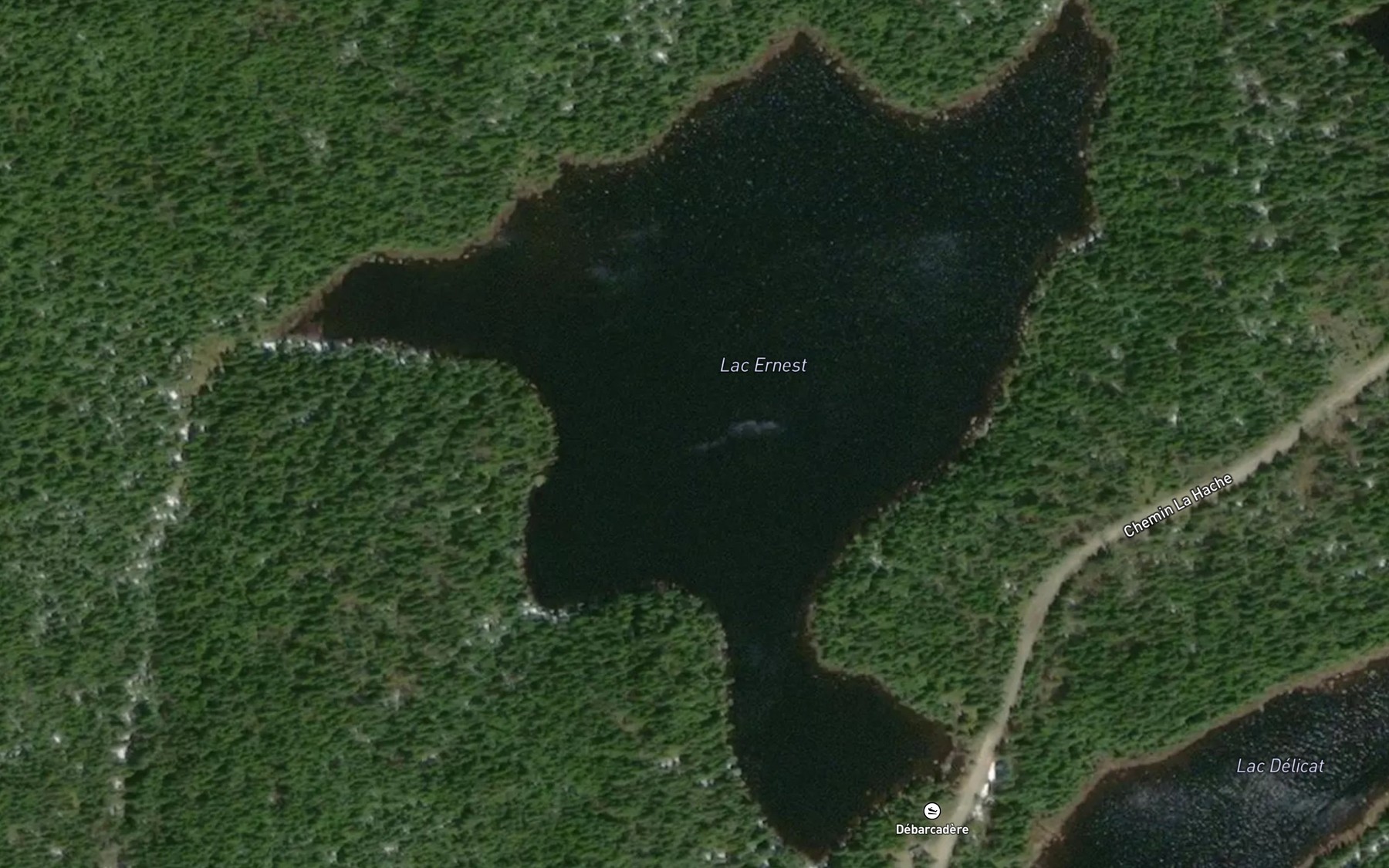 Satellite map of the Lac Ernest