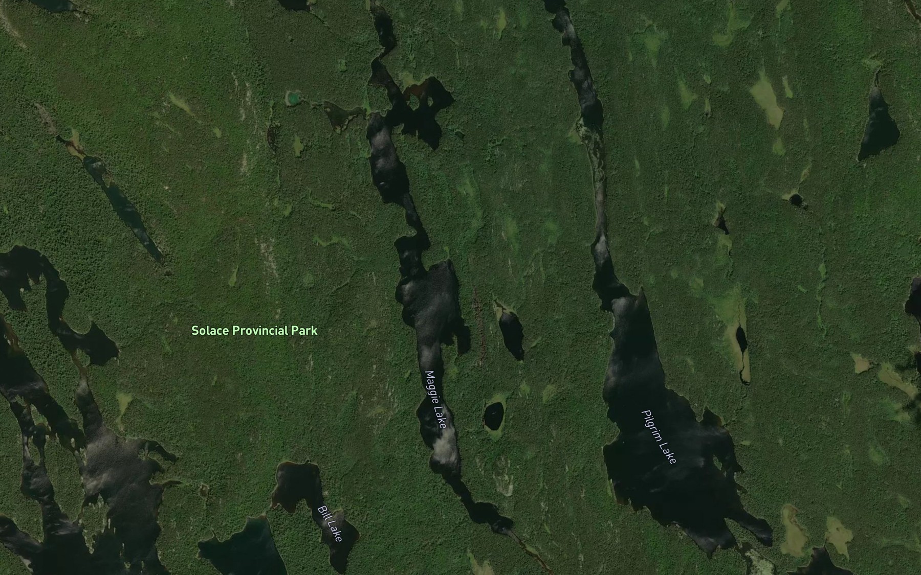 Satellite map of the Maggie Lake