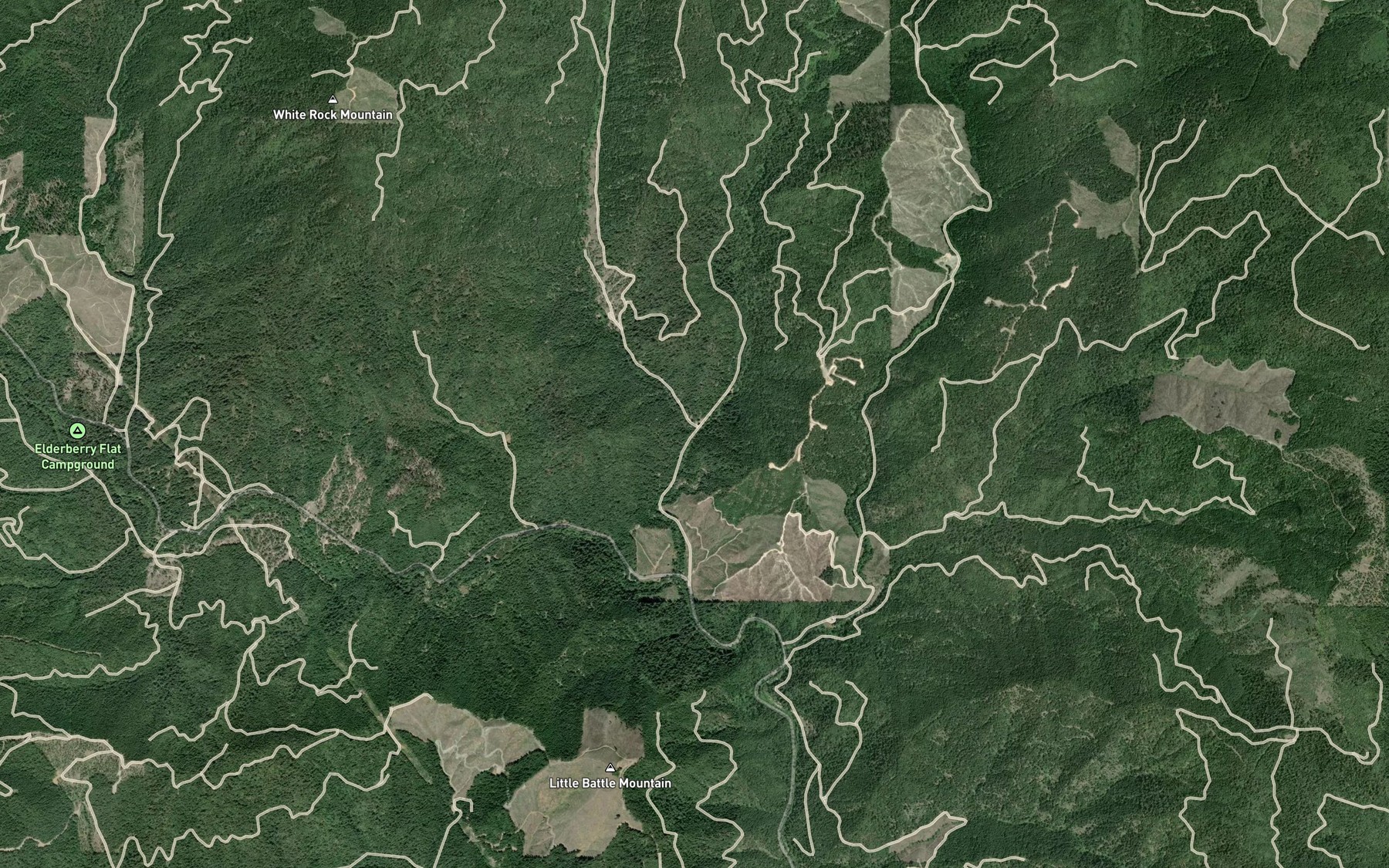 Satellite map of the Cold Creek
