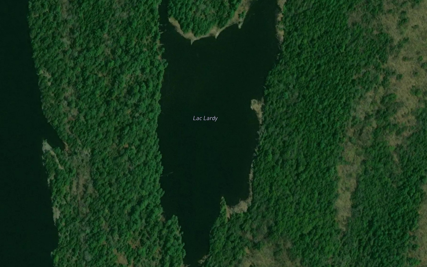 Satellite map of the Lac Lardy