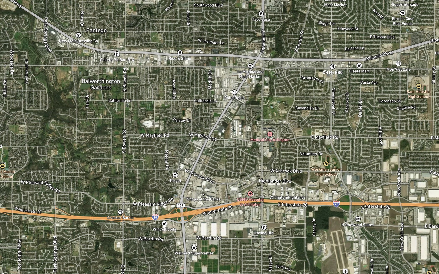 Satellite map of the Mary Le Bone Spring