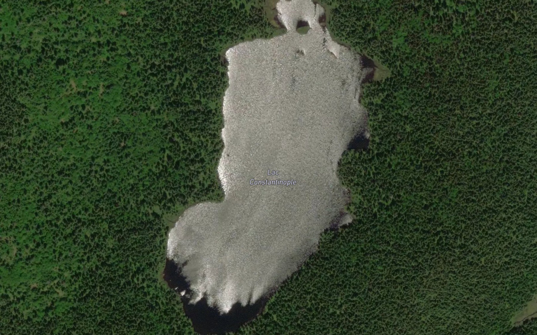 Satellite map of the Lac Constantinople