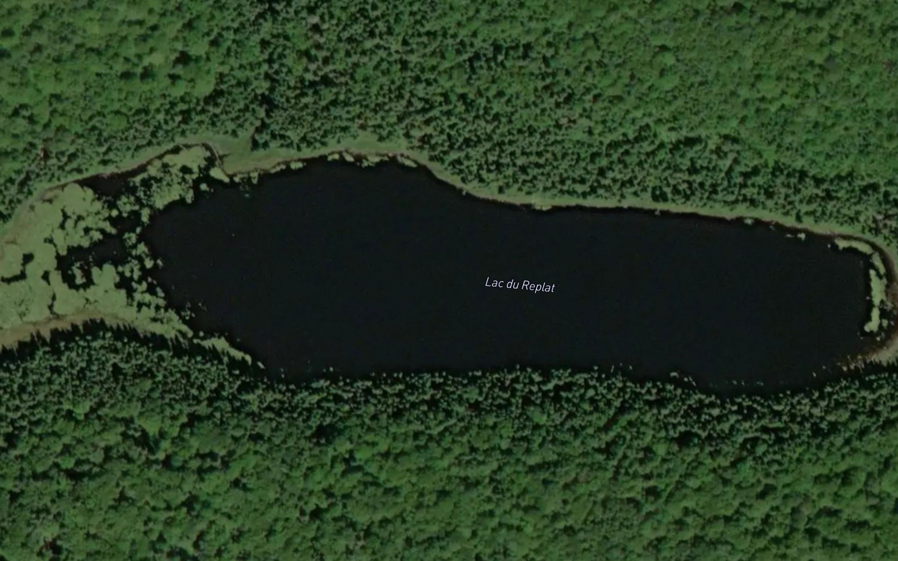 Satellite map of the Lac du Replat