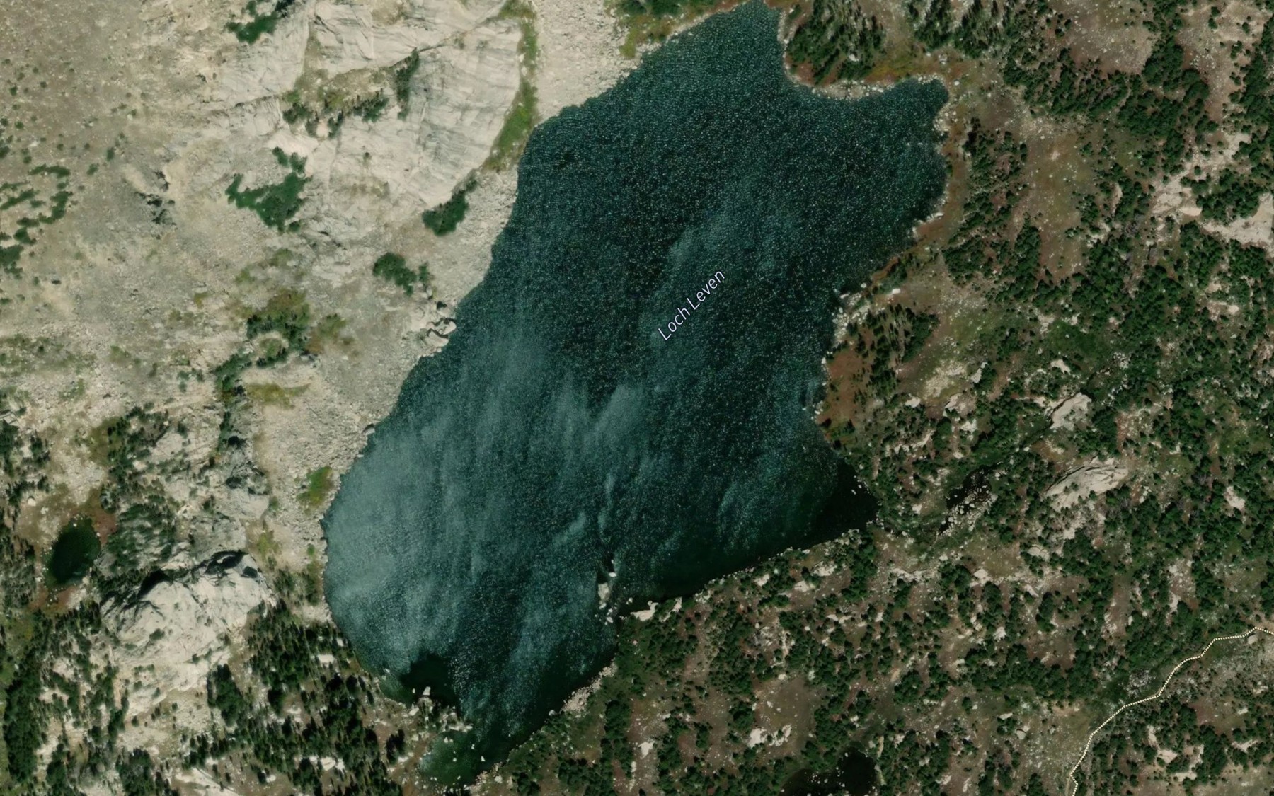 Satellite map of the Loch Leven