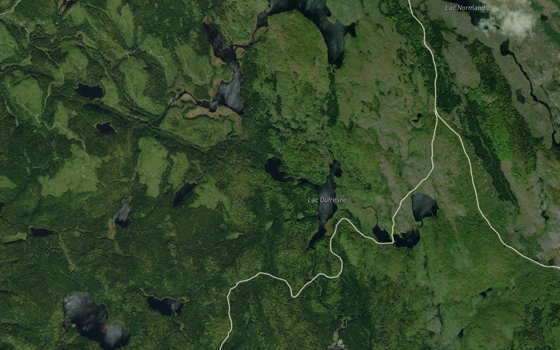 Satellite map of the Lac Lucien
