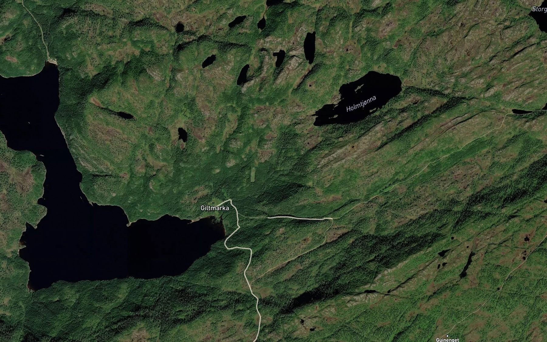 Satellite map of the Holmtjonnbekken