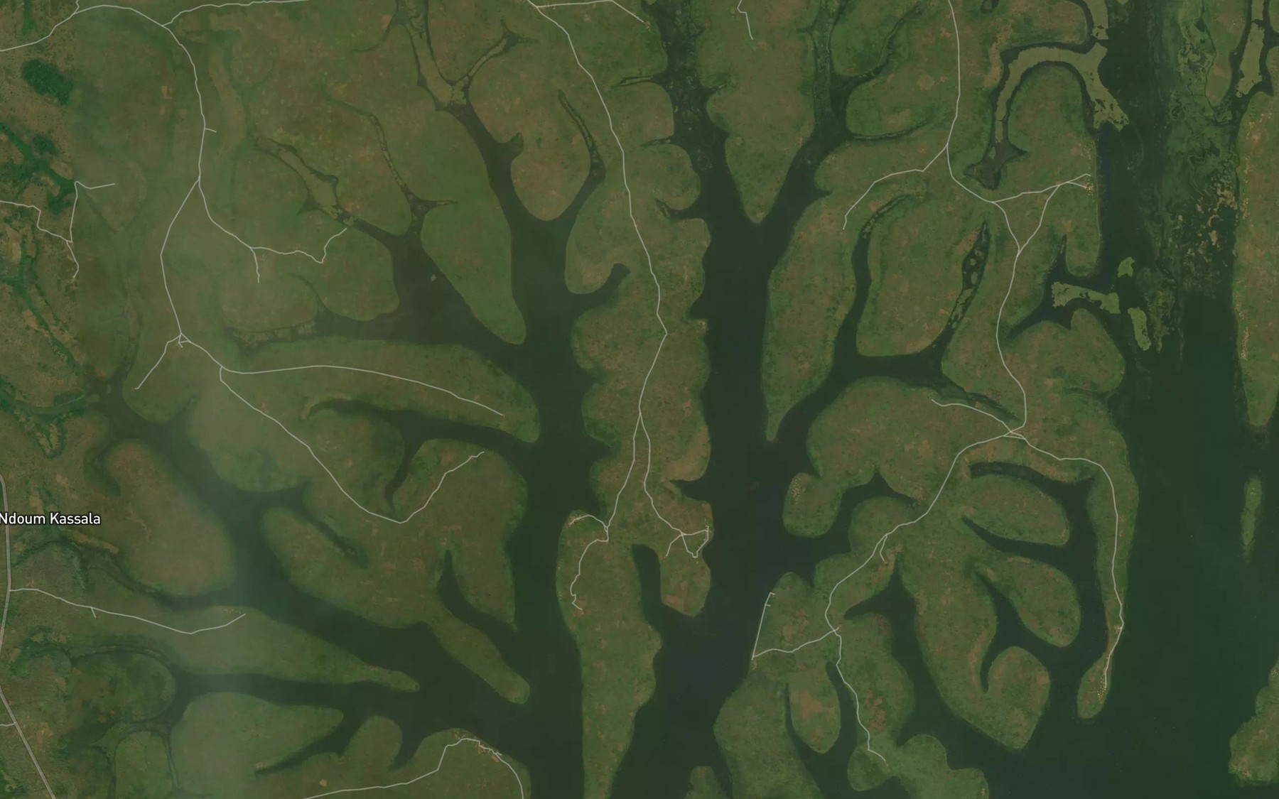 Satellite map of the Ouoka