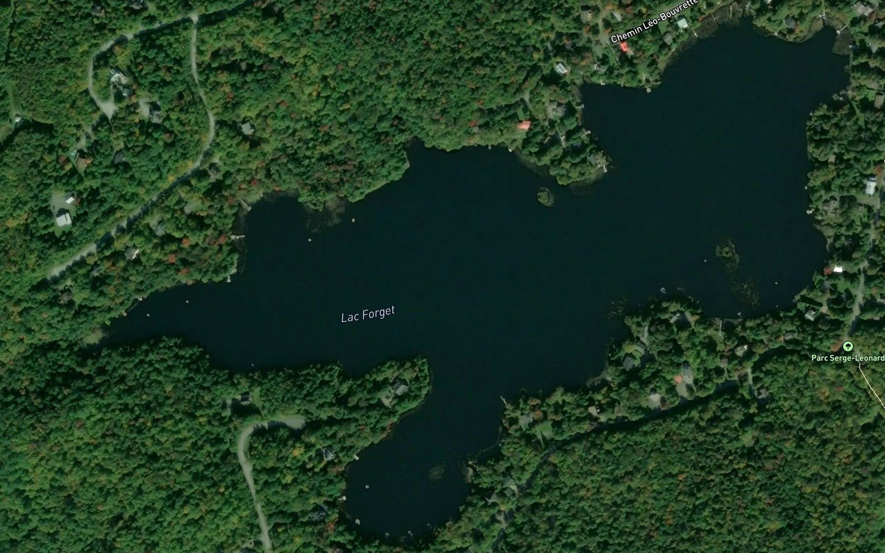 Satellite map of the Lac Forget