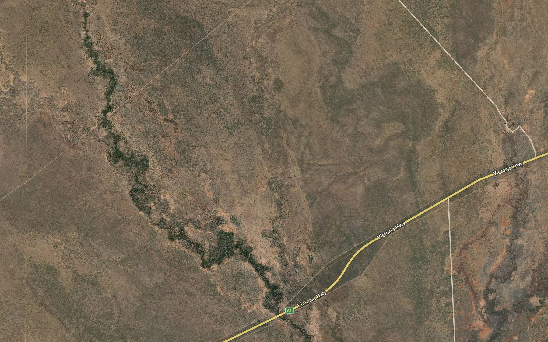 Satellite map of the Skeahan Billabong