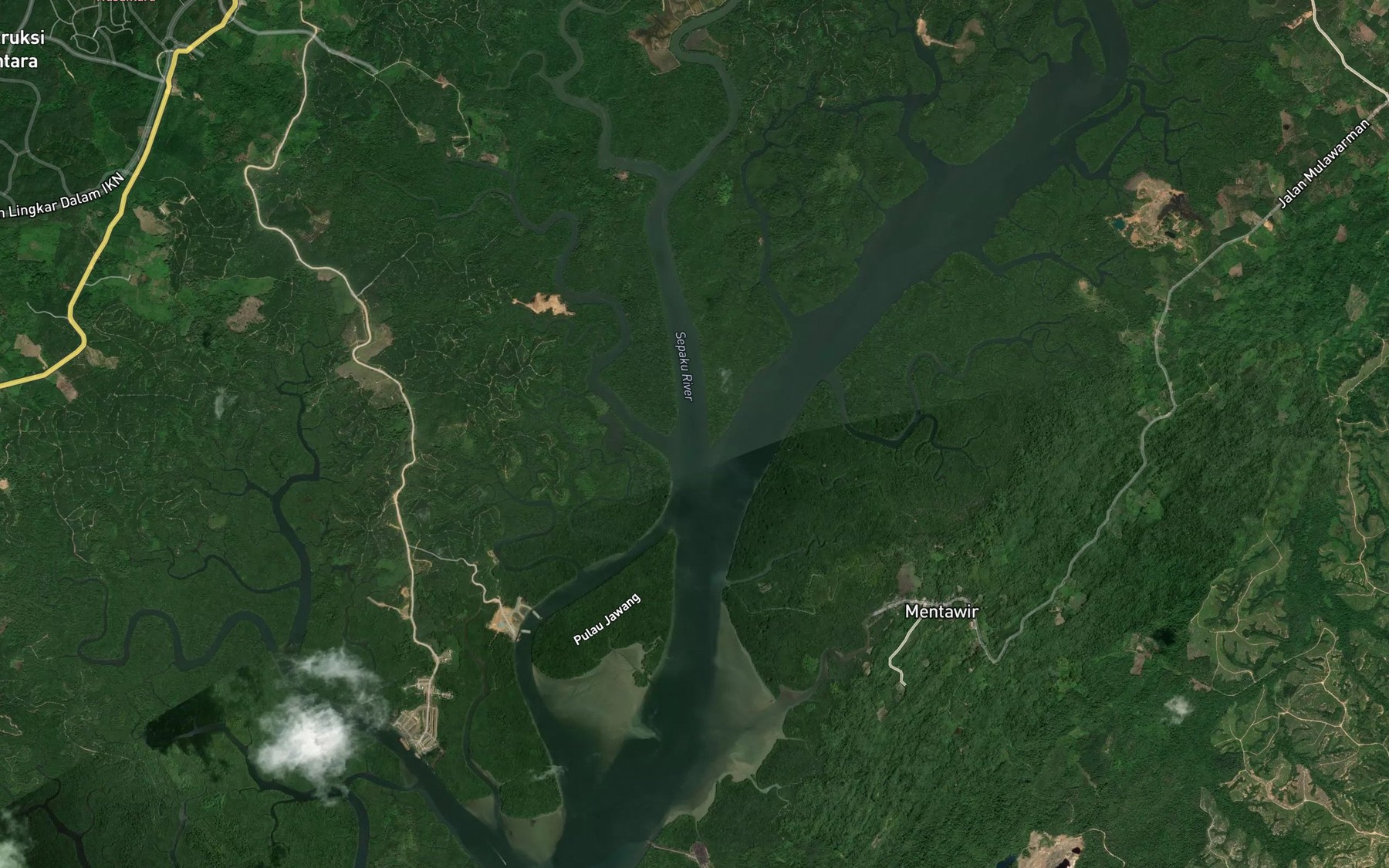 Satellite map of the Sungai Sepaku