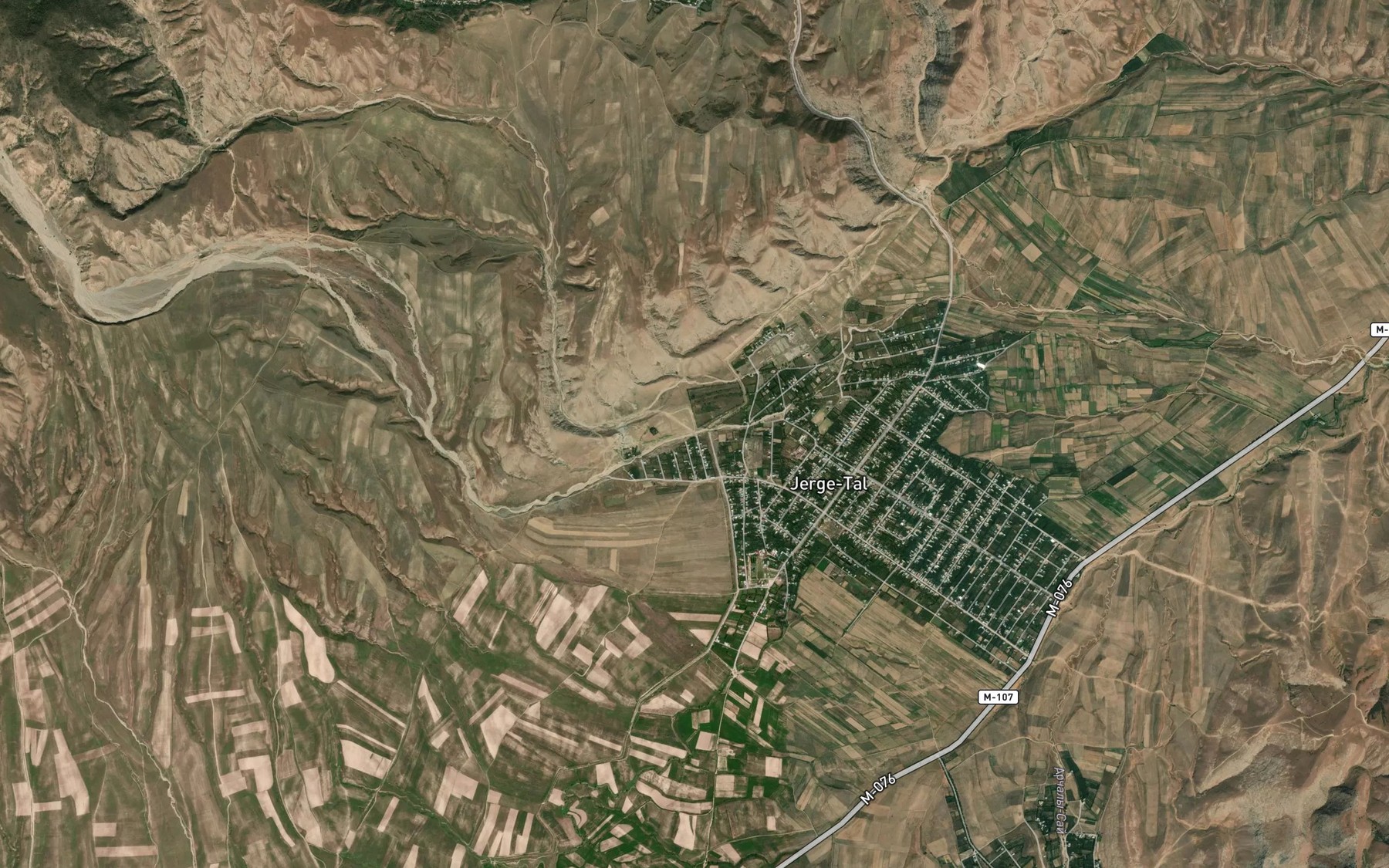 Satellite map of the Tegerek-Say