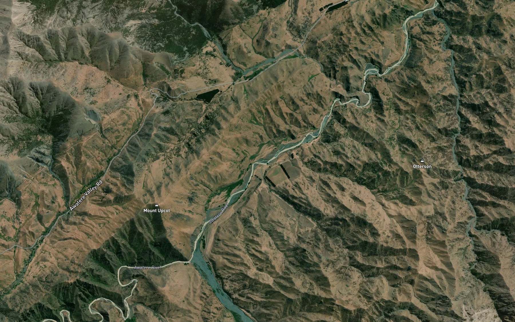 Satellite map of the Stony Stream