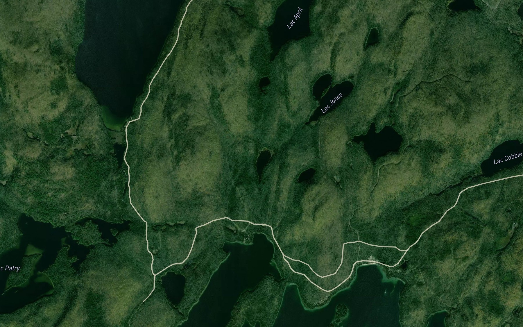 Satellite map of the Lac Filon