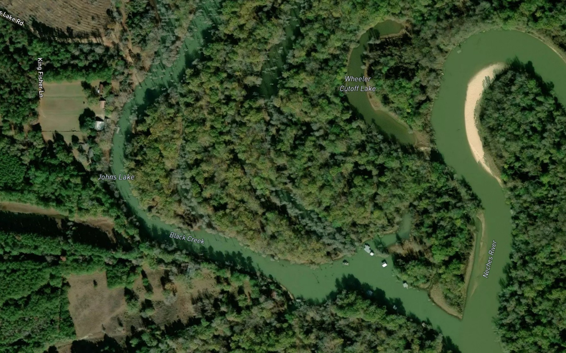 Satellite map of the Johns Lake