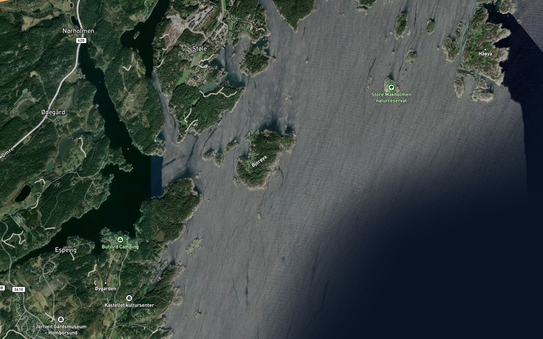 Satellite map of the Bjoroytjenn
