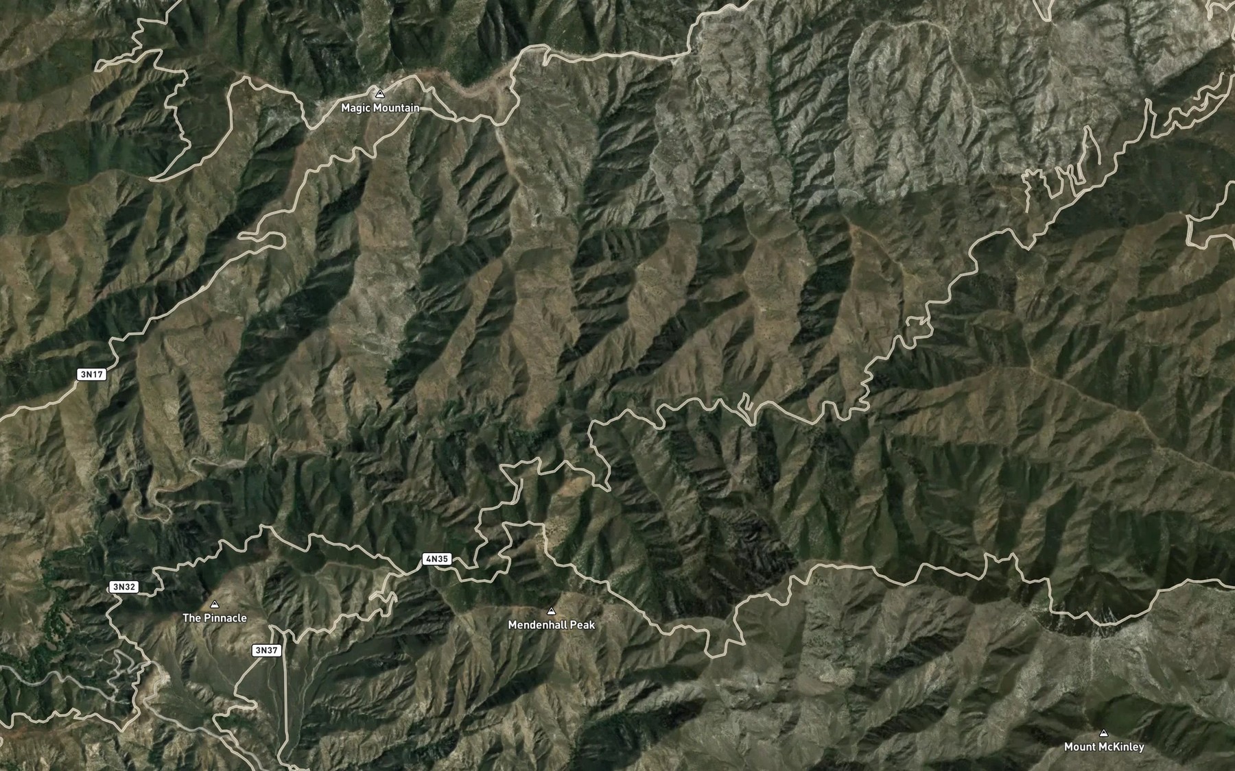 Satellite map of the Spring Creek