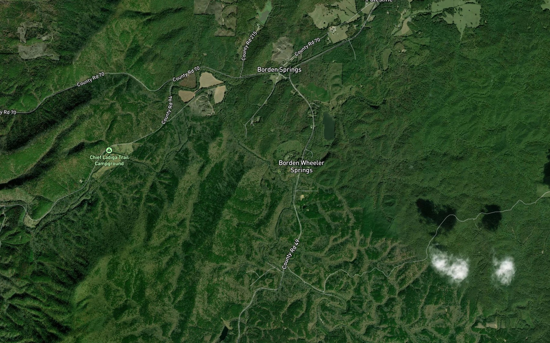 Satellite map of the Little Terrapin Creek