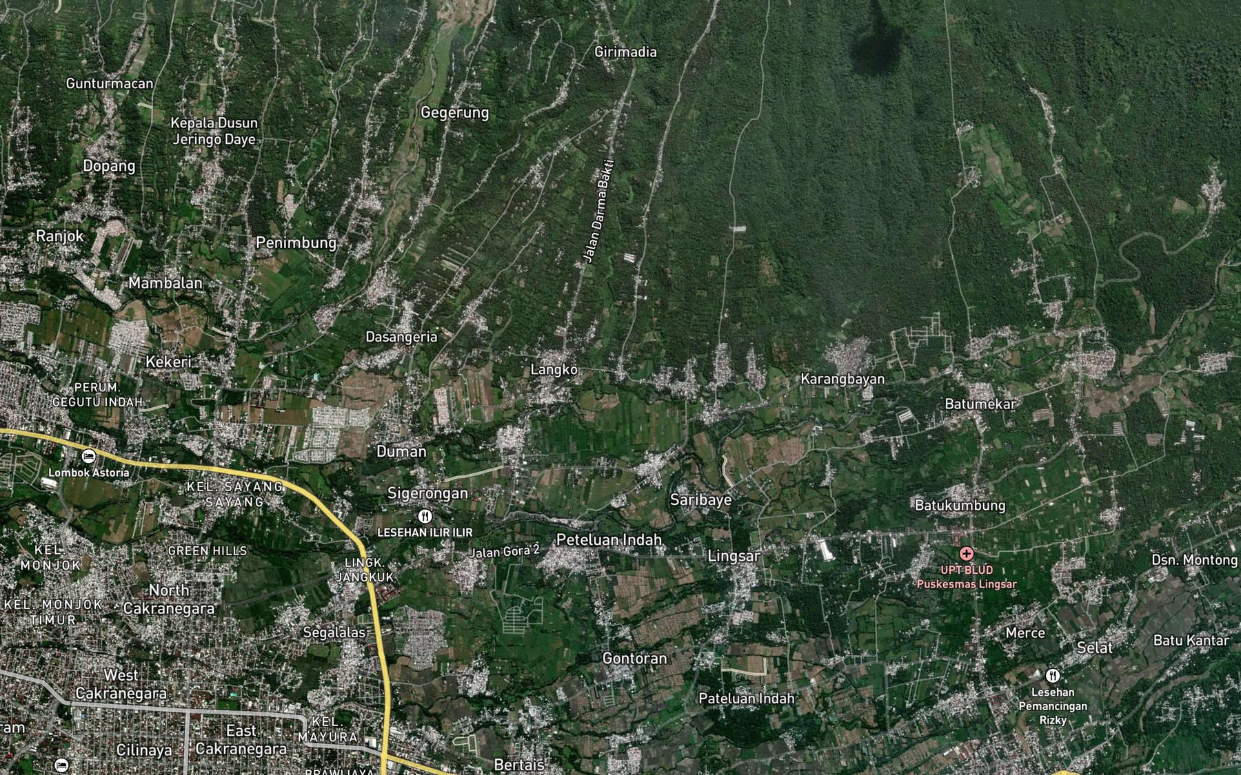 Satellite map of the Kokok Surukan