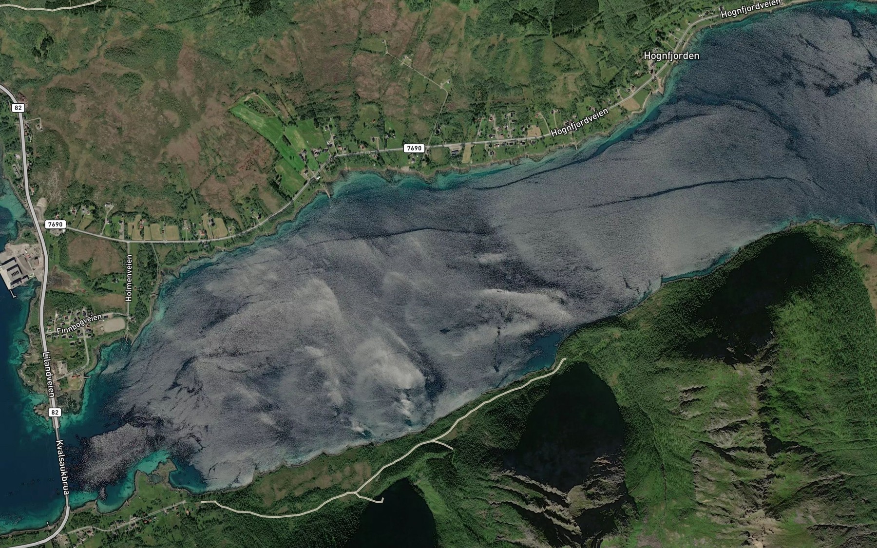 Satellite map of the Hognfjorden